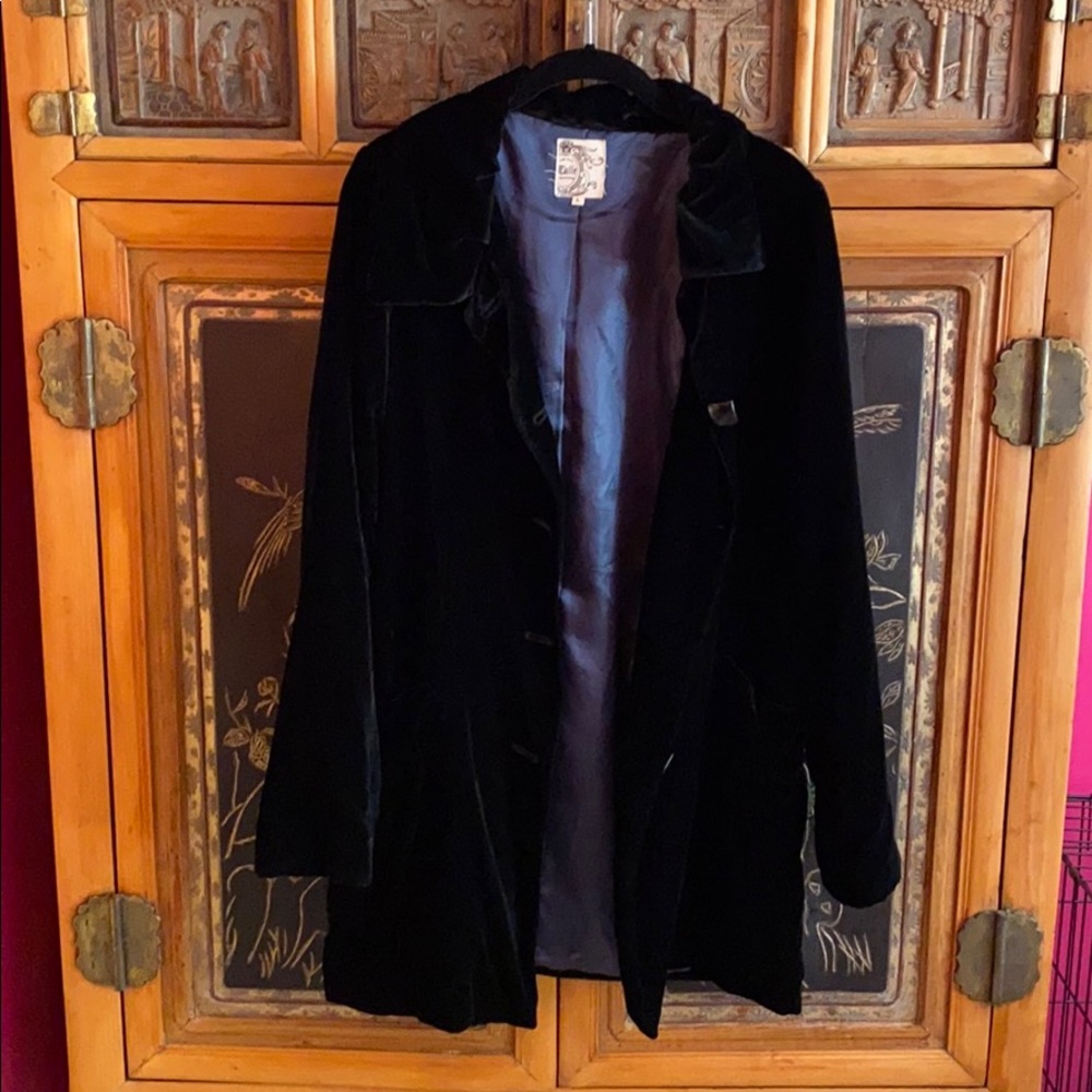 Black velvet jacket